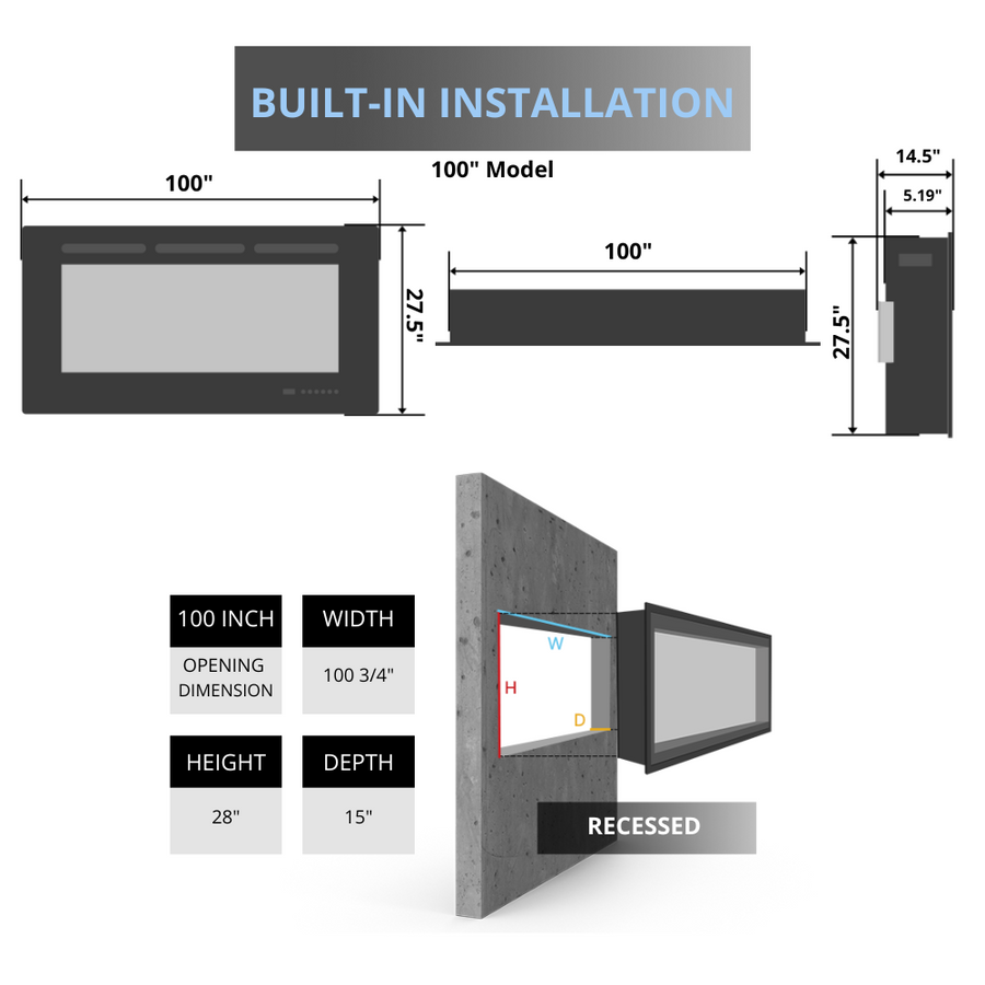 Dimplex Ignite Ultra 3-Sided Linear Electric Fireplace