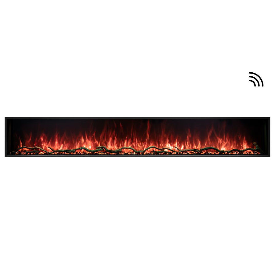 Modern Flames Landscape Pro Slim Built-In Electric Fireplace - angle view