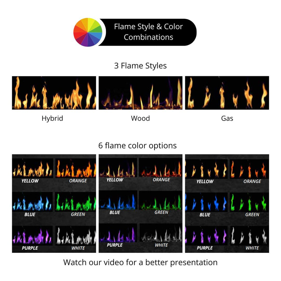 Modern Flames Orion Multi Series 3-Sided Smart Electric Fireplace