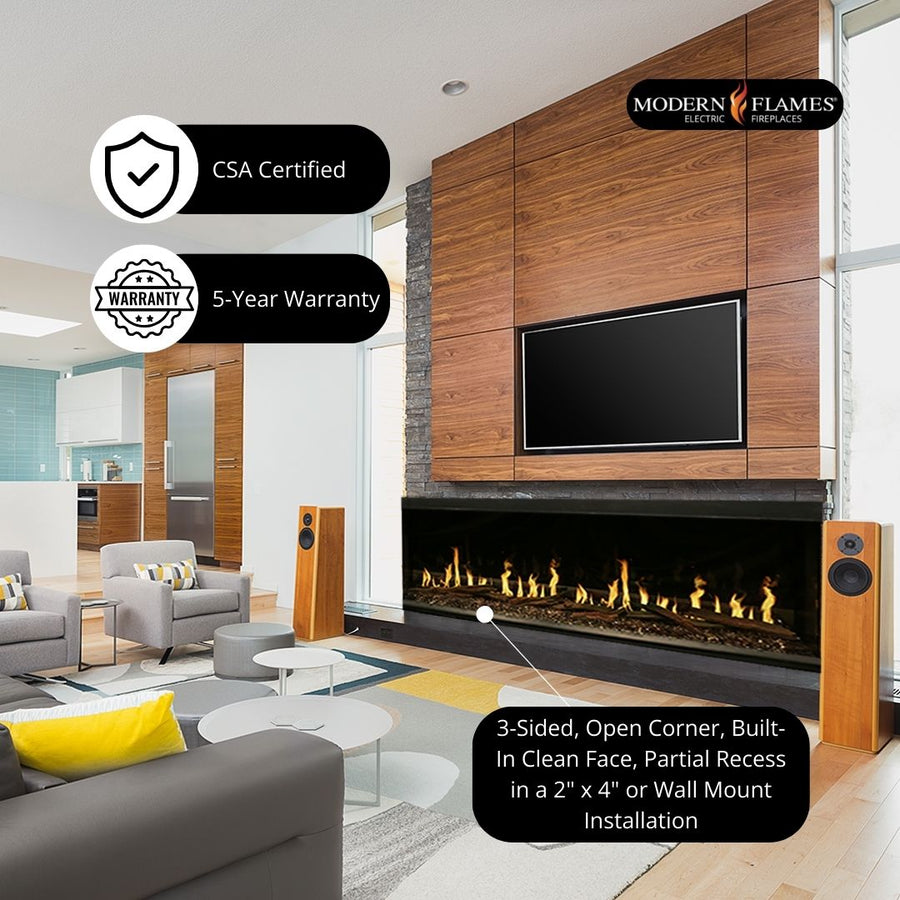 Modern Flames Orion Multi Series 3-Sided Smart Electric Fireplace