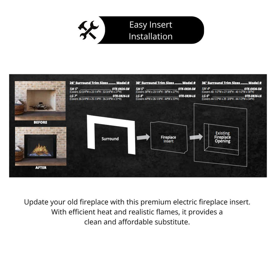 Modern Flames Orion Traditional Series Built-In Insert Electric Fireplace