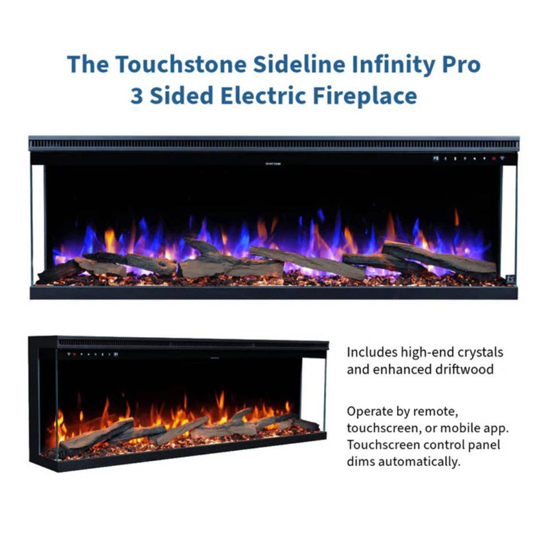 Touchstone Forte Infinity Pro 40-Inch 3-Sided Smart Electric Fireplace (#80064)