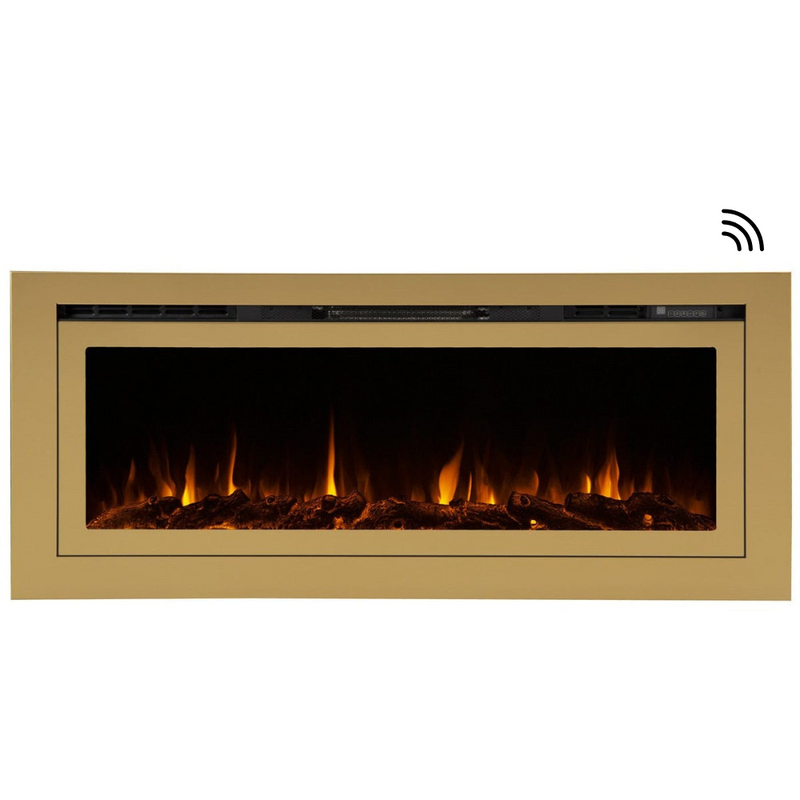 Touchstone Deluxe Gold 50-Inch Built-In Smart Electric Fireplace (#86275)