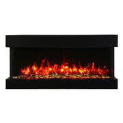 Amantii TRU-VIEW Slim Indoor/Outdoor 3-Sided Electric Fireplace, Sizes: 30" - 72"