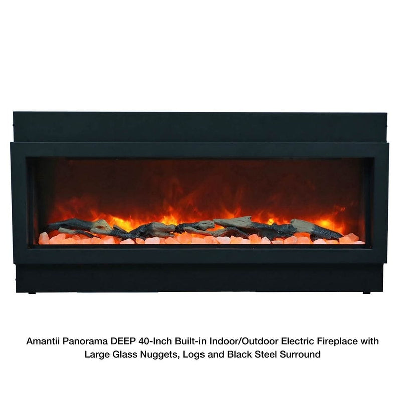 Amantii Panorama DEEP Lumina 40-Inch Built-in Indoor/Outdoor Smart Electric Fireplace (BI-40-DEEP-OD-LUMINA)