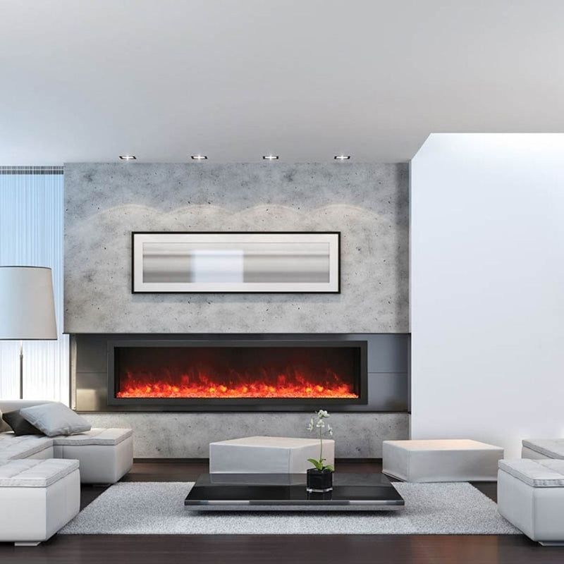 Amantii Panorama SLIM 88-Inch Built-in Indoor /Outdoor Smart Electric Fireplace (BI-88-SLIM)