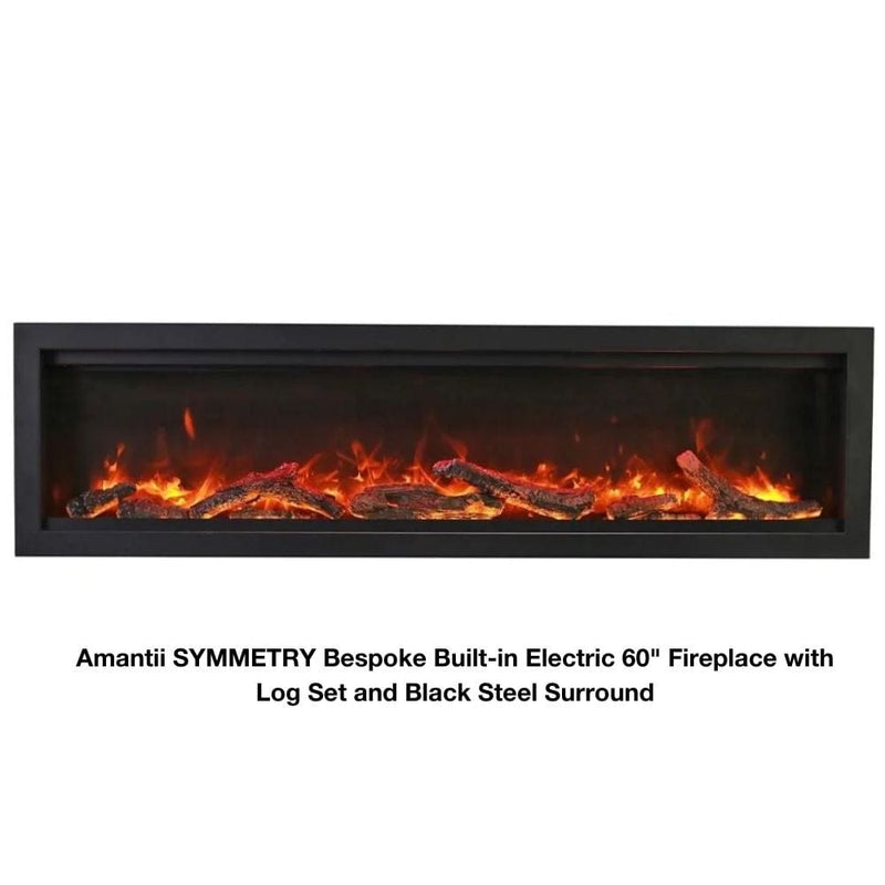 Amantii SYMMETRY Bespoke Built-In/Wall Mounted Smart Electric Fireplace with Sound