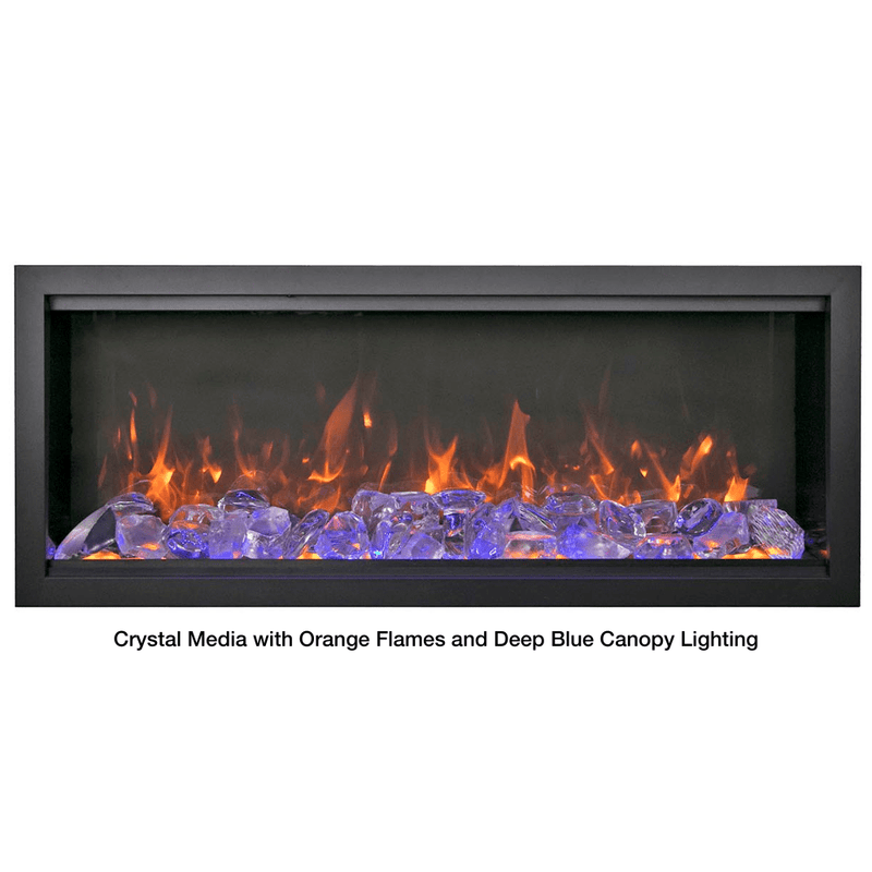 Amantii SYMMETRY Bespoke Extra Tall Built-In Smart Electric Fireplace with Sound