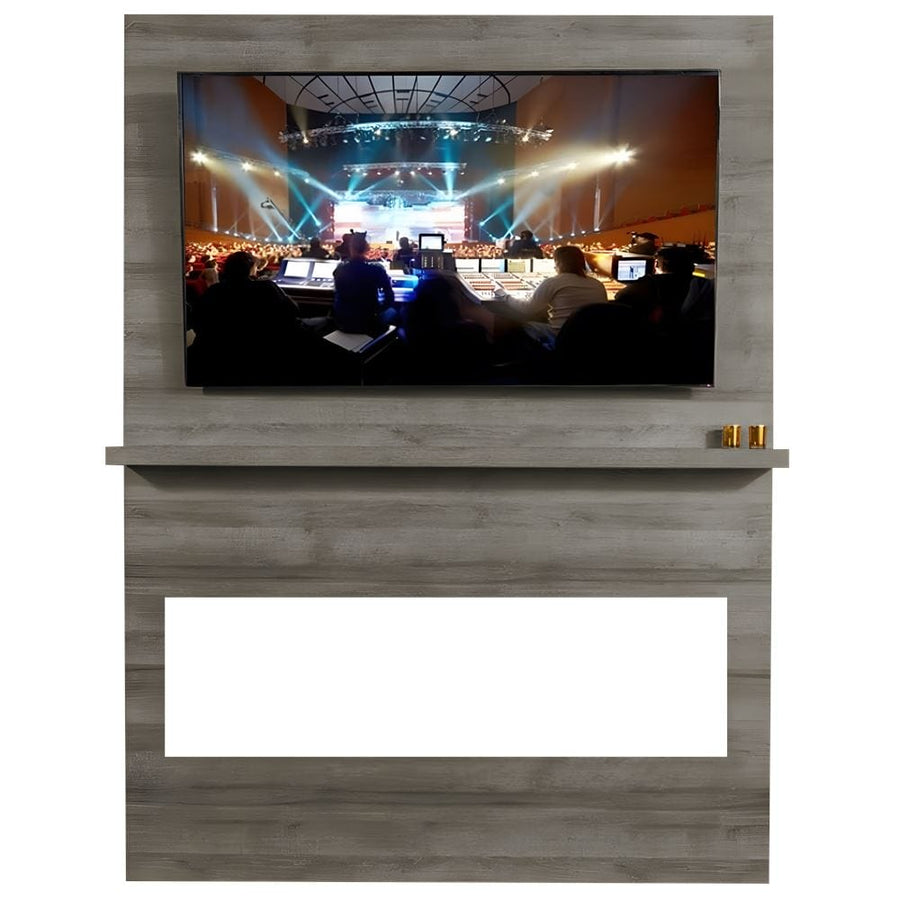 driftwood gray wall system with no fireplace - feature detail