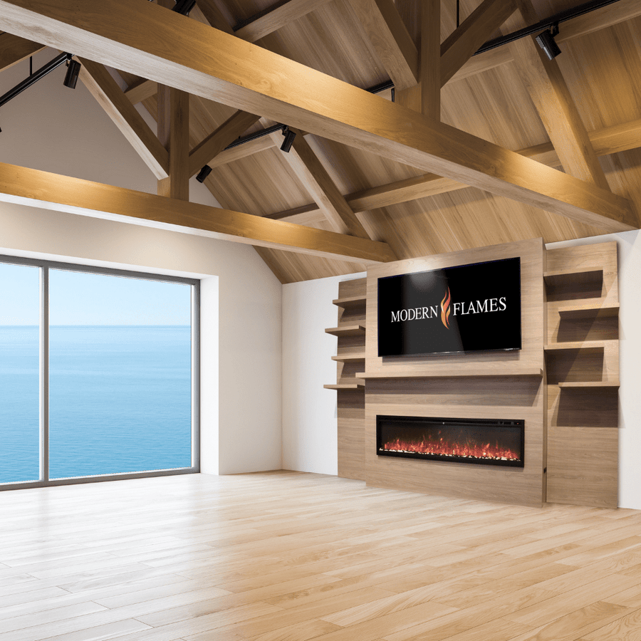 Modern Flames Allwood Fireplace Wall System with 3 Finish Options