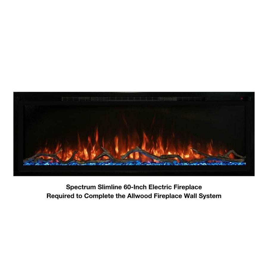 Modern Flames Allwood Fireplace Wall System with 3 Finish Options