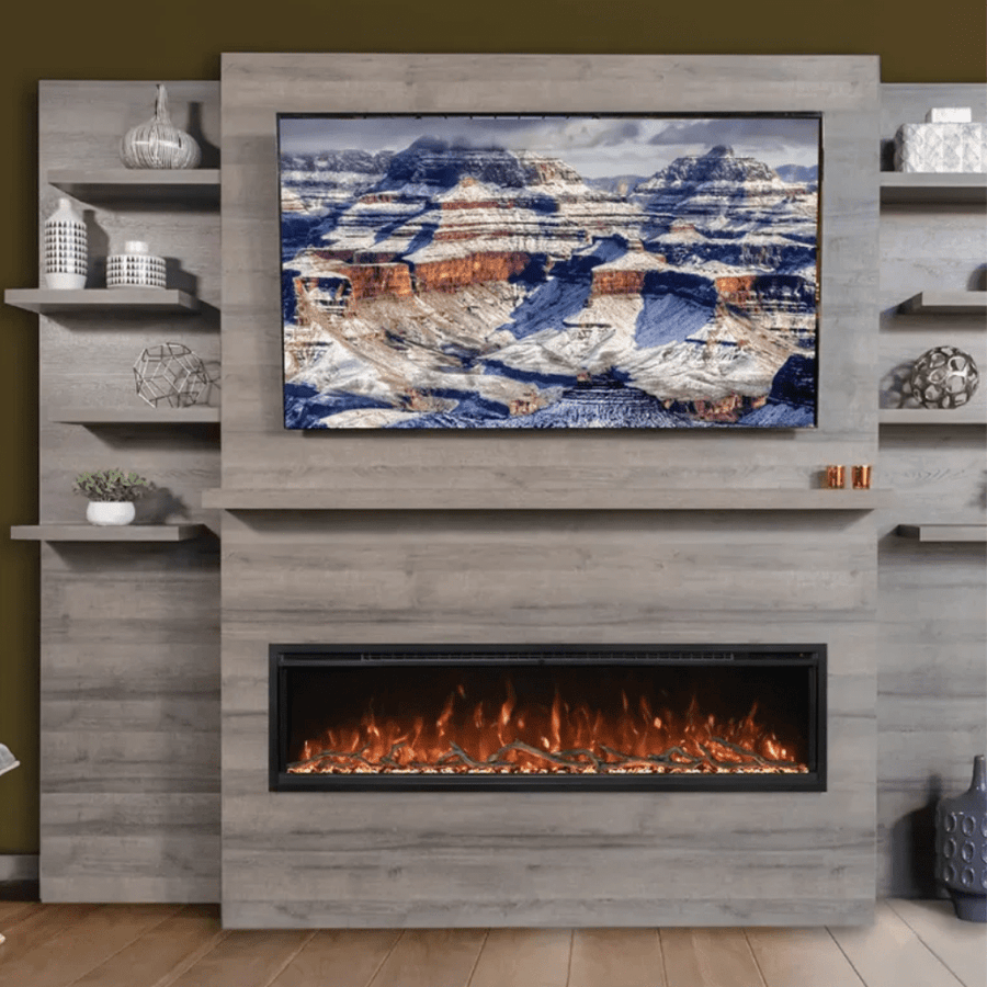 Modern Flames Allwood Fireplace Wall System with 3 Finish Options