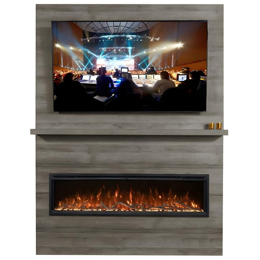 Modern Flames Allwood Main Wall - Driftwood Grey