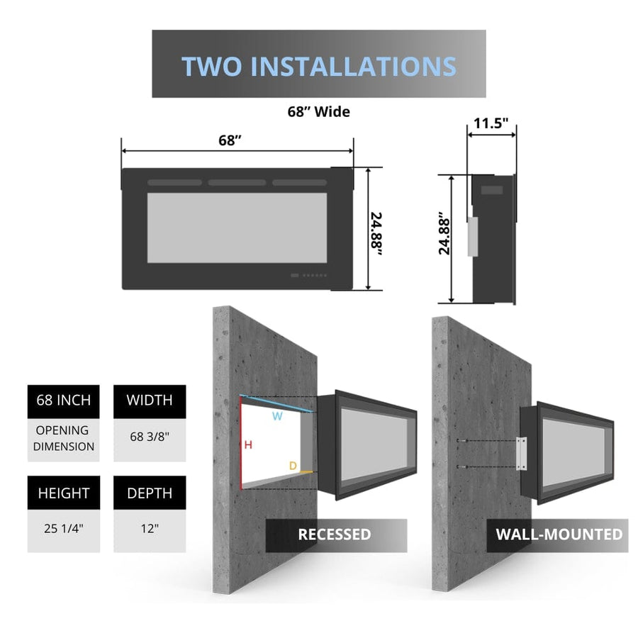 Modern Flames Landscape Pro Multi Built-In Electric Fireplace