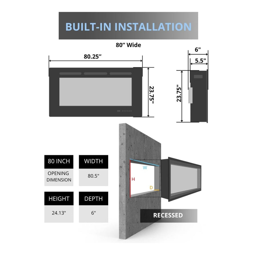 Modern Flames Landscape Pro Slim Built-In Electric Fireplace