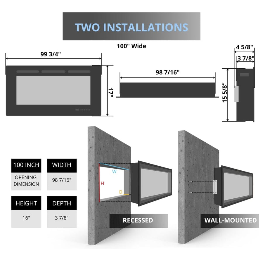 Modern Flames Spectrum Slimline Built-In Electric Fireplace
