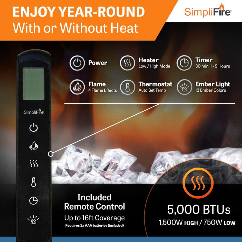 Simplifire Allusion Built-In/Wall-Mounted Electric Fireplace