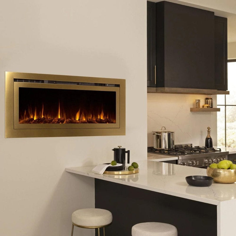 Touchstone Deluxe Gold 50-Inch Built-In Smart Electric Fireplace (#86275)