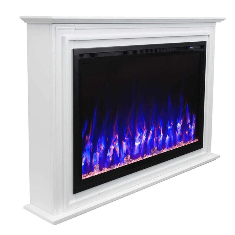 Touchstone Forte Elite 40-Inch Freestanding Electric Fireplace with White Mantel (#90000-80052)