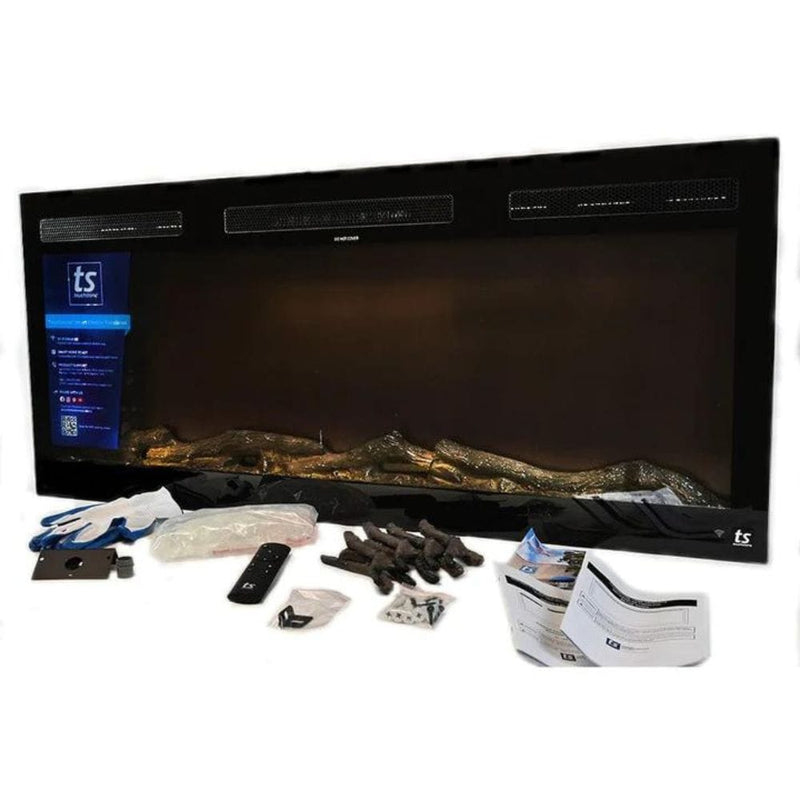 Touchstone Fury Series Slim Recessed Smart Electric Fireplace