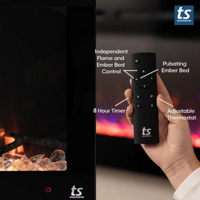 Touchstone Fury Series Slim Recessed Smart Electric Fireplace