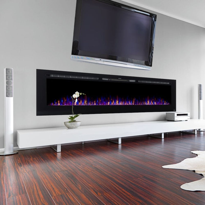 Touchstone Sideline 100-Inch Recessed Smart Electric Fireplace (#80032)