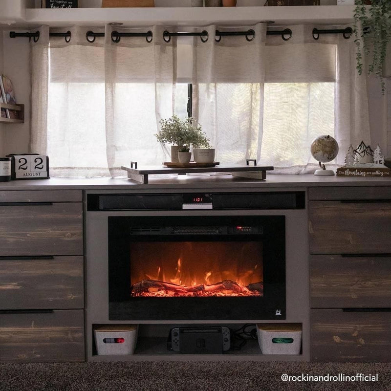 Touchstone Sideline 28-Inch Recessed Electric Fireplace (#80028)