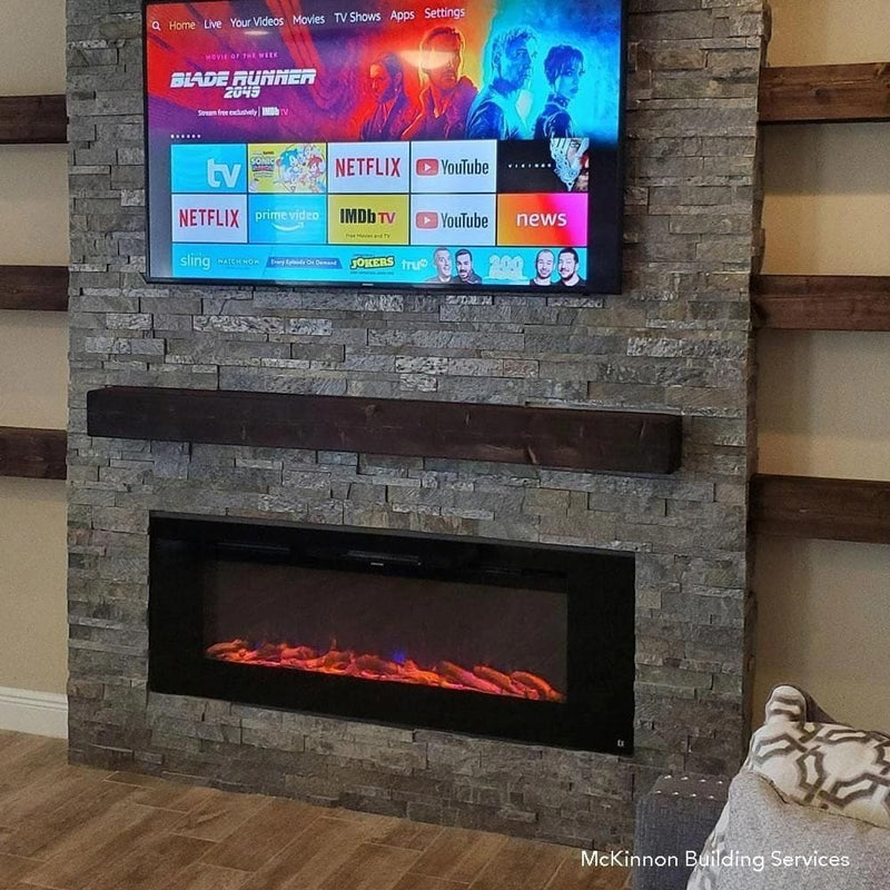 Touchstone Sideline 60-Inch Built-In/Wall Mounted Electric Fireplace