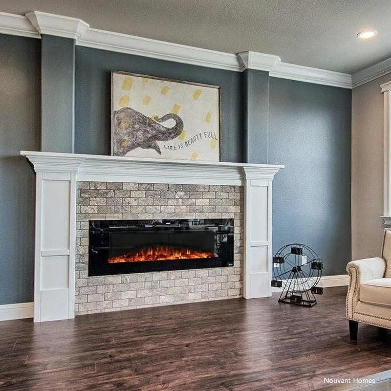 Touchstone Sideline 60-Inch Built-In/Wall Mounted Electric Fireplace