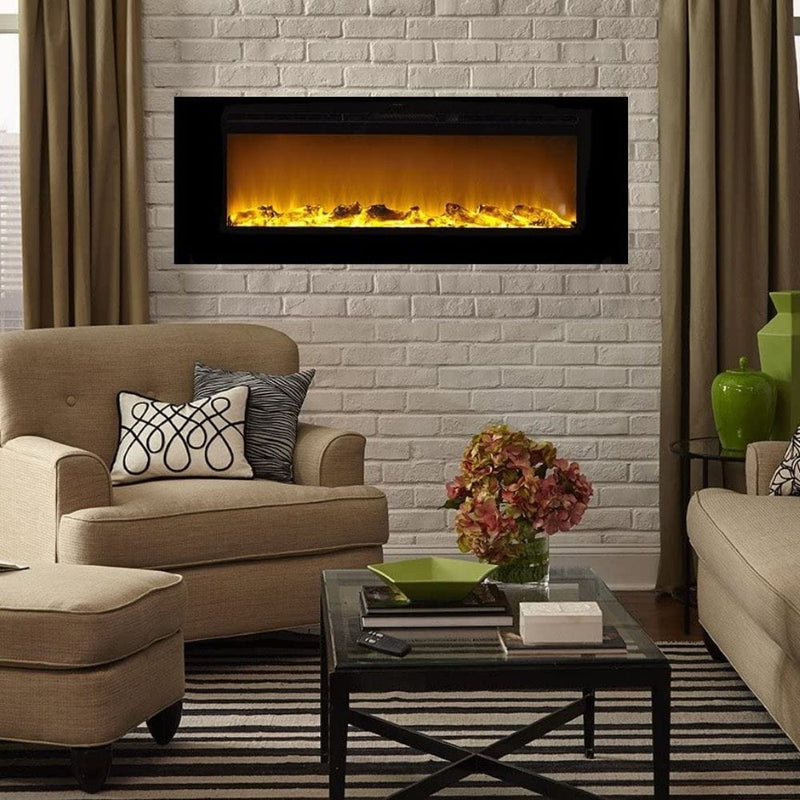Touchstone Sideline 60-Inch Built-In/Wall Mounted Electric Fireplace