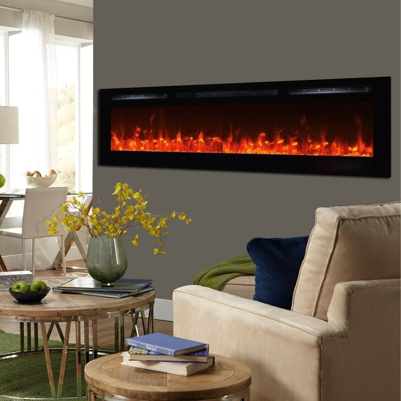 Touchstone Sideline 72-Inch Recessed Smart Electric Fireplace (#80015)