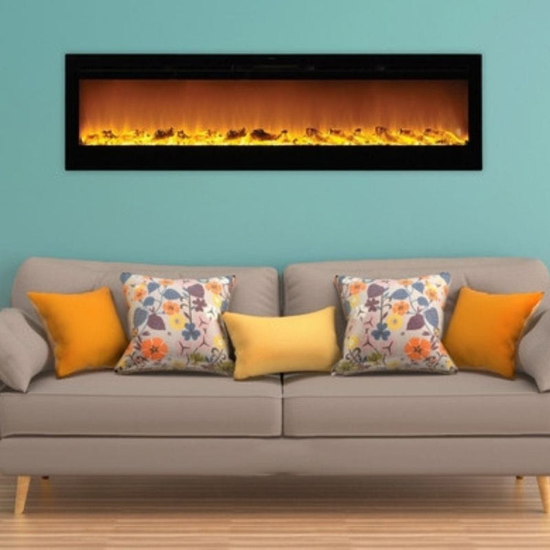 Touchstone Sideline 72-Inch Recessed Smart Electric Fireplace (#80015)