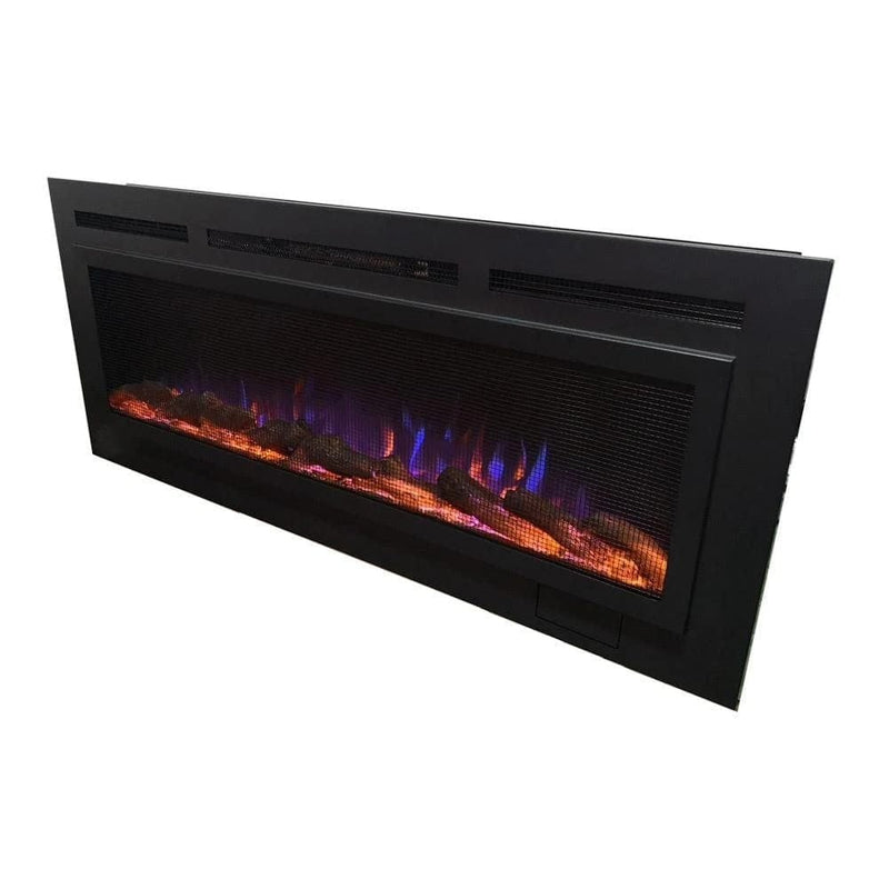 Touchstone Sideline Steel Recessed Electric Fireplace with Mesh Screen