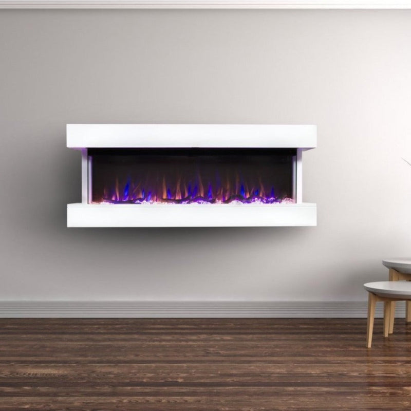 Touchstone Chesmont 50-Inch Wall Mounted 3-Sided Smart Electric Fireplace