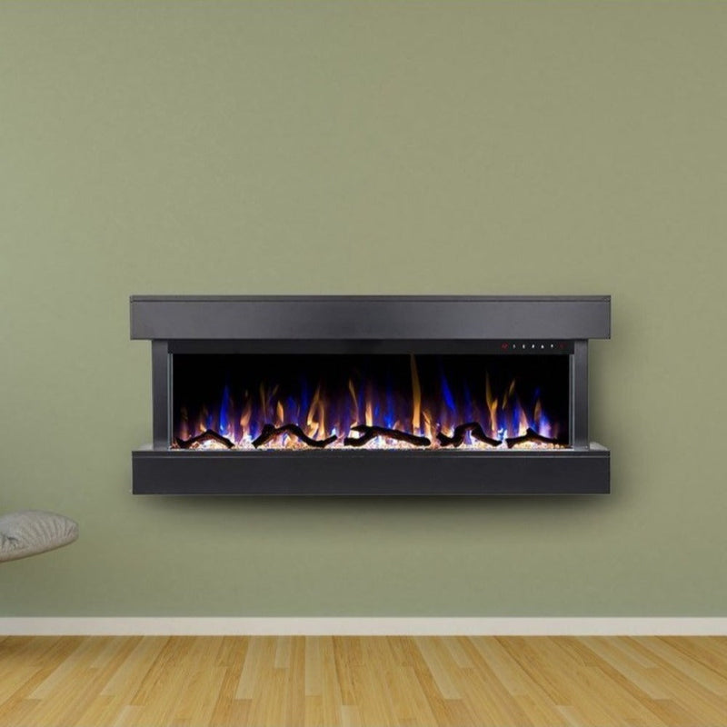 Touchstone Chesmont 50-Inch Wall Mounted 3-Sided Smart Electric Fireplace