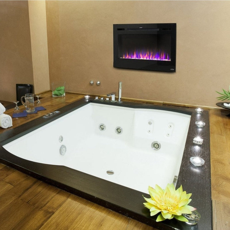 Touchstone Sideline 36-Inch Recessed Smart Electric Fireplace (#80014)