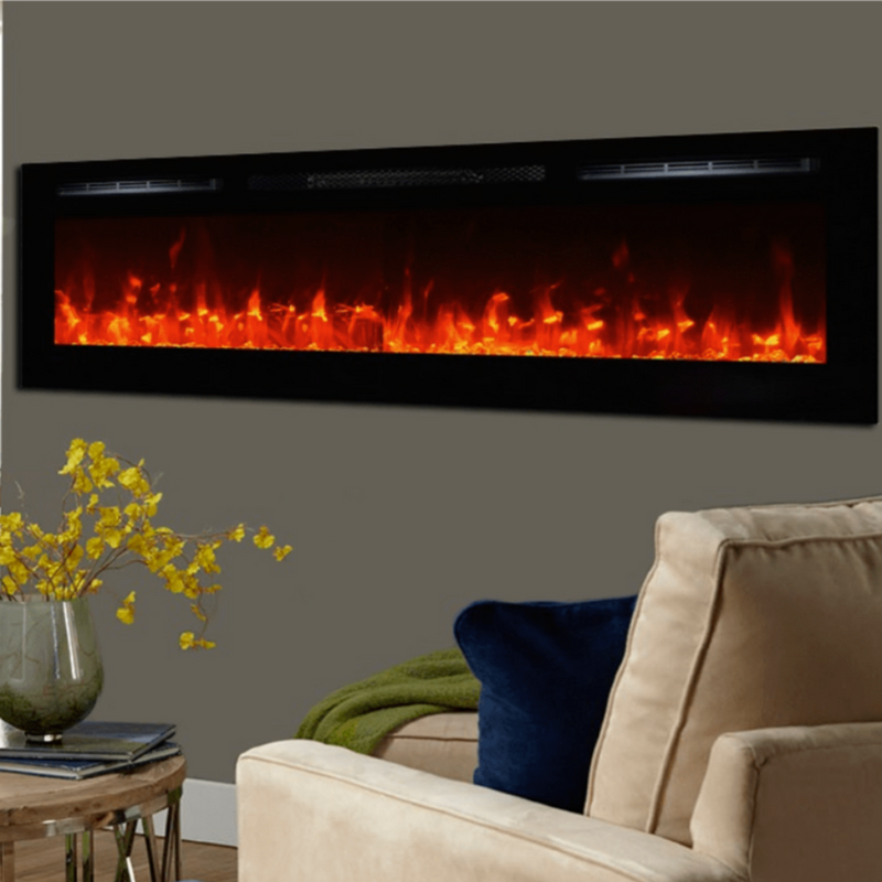 Touchstone Sideline 84-Inch Recessed Smart Electric Fireplace (#80043)