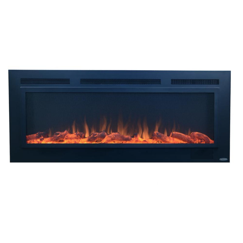 Touchstone Sideline Steel Recessed Electric Fireplace with Mesh Screen