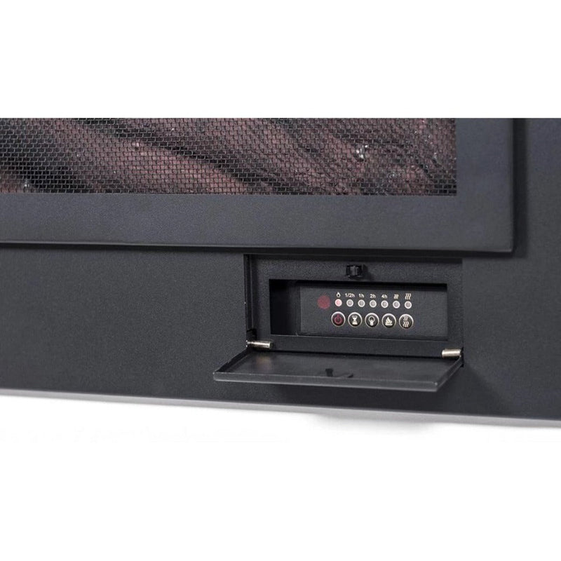 Touchstone Sideline Steel Recessed Electric Fireplace with Mesh Screen