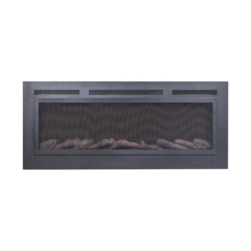Touchstone Sideline Steel Recessed Electric Fireplace with Mesh Screen